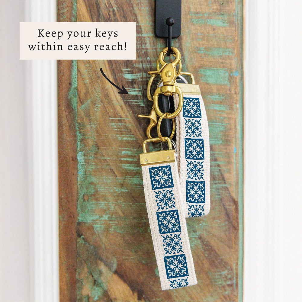 Blue Tiles Keychain