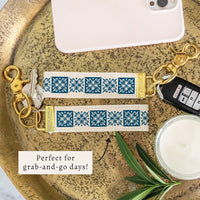 Blue Tiles Keychain