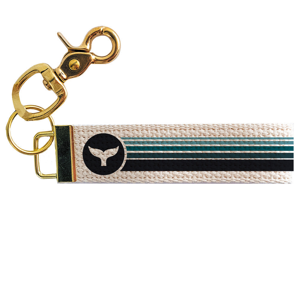 Whale Tail Stripes Keychain