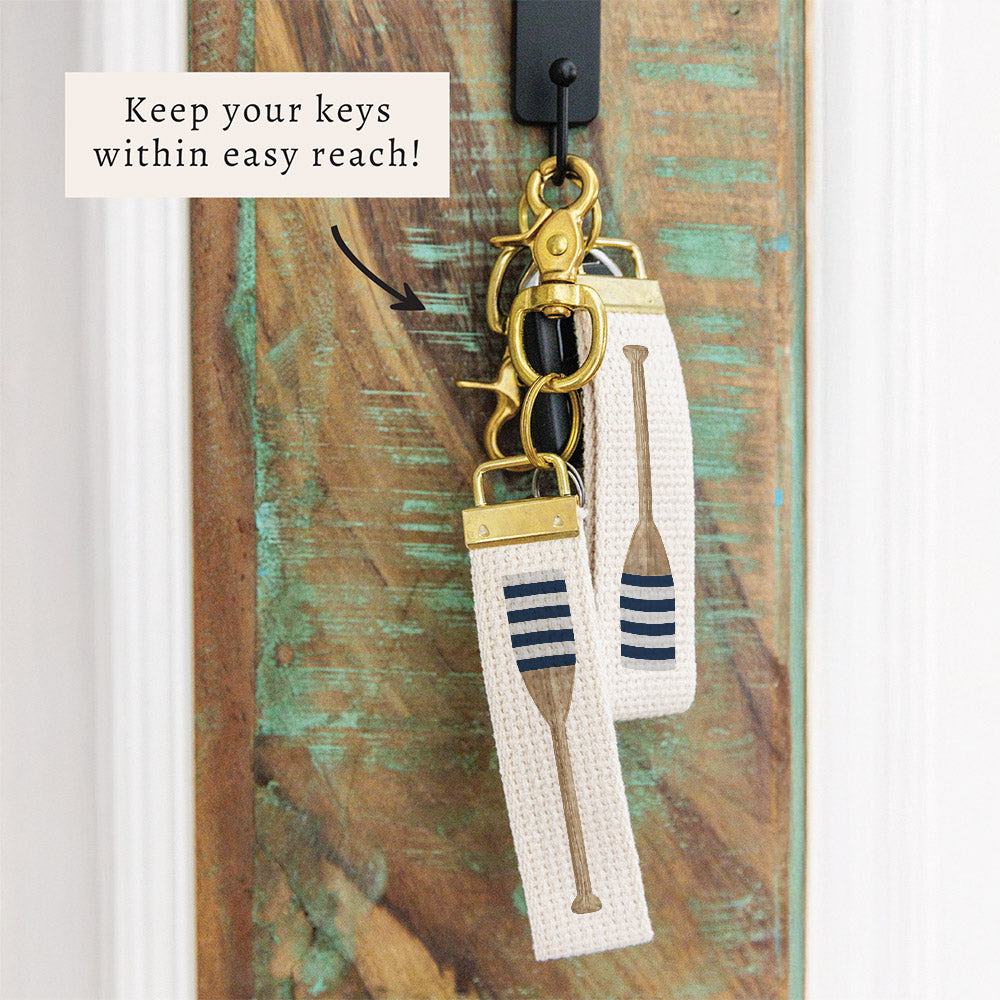 Striped Oar Keychain