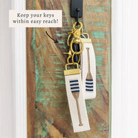 Striped Oar Keychain