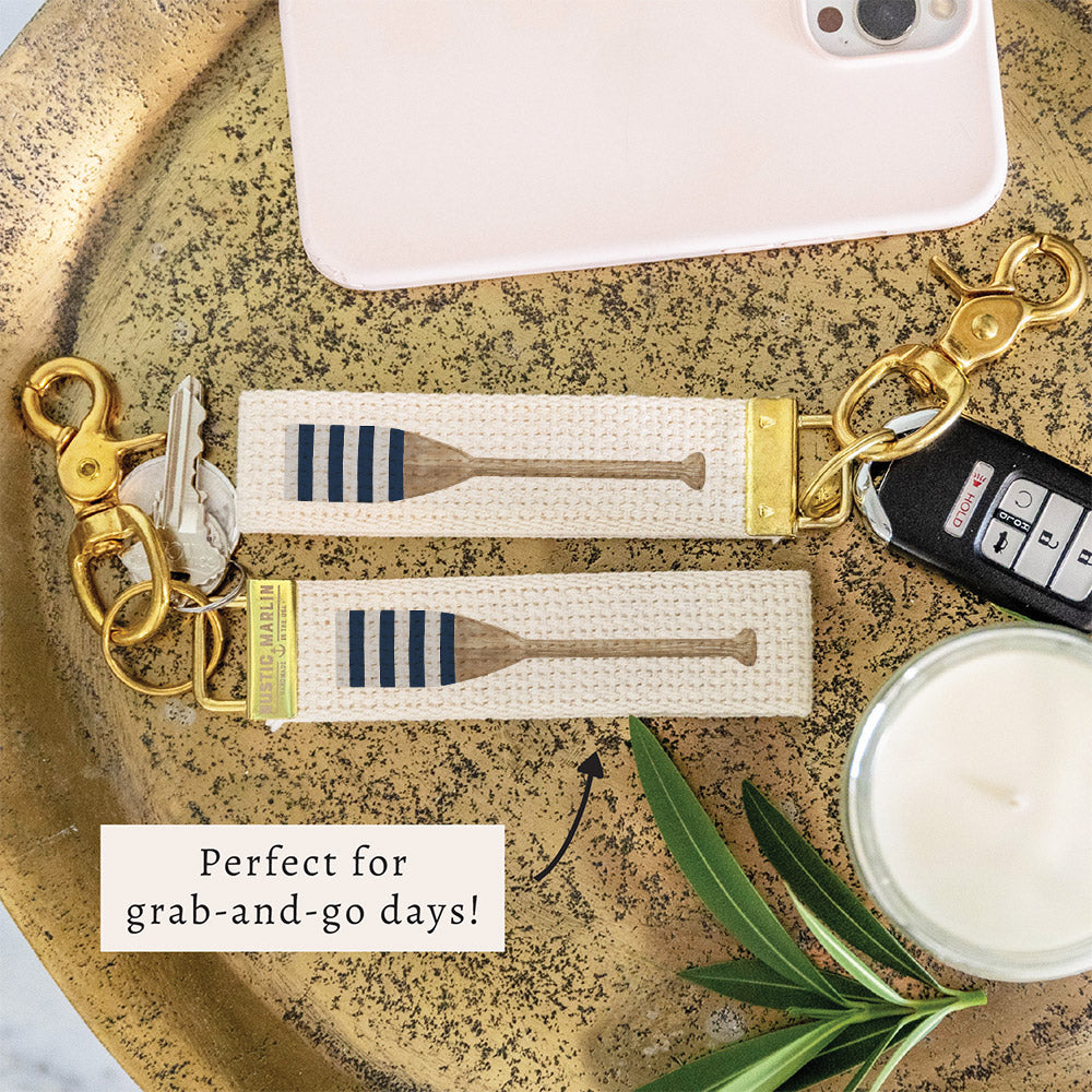 Striped Oar Keychain