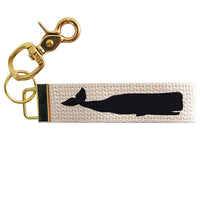 Navy Whale Personalized Keychain