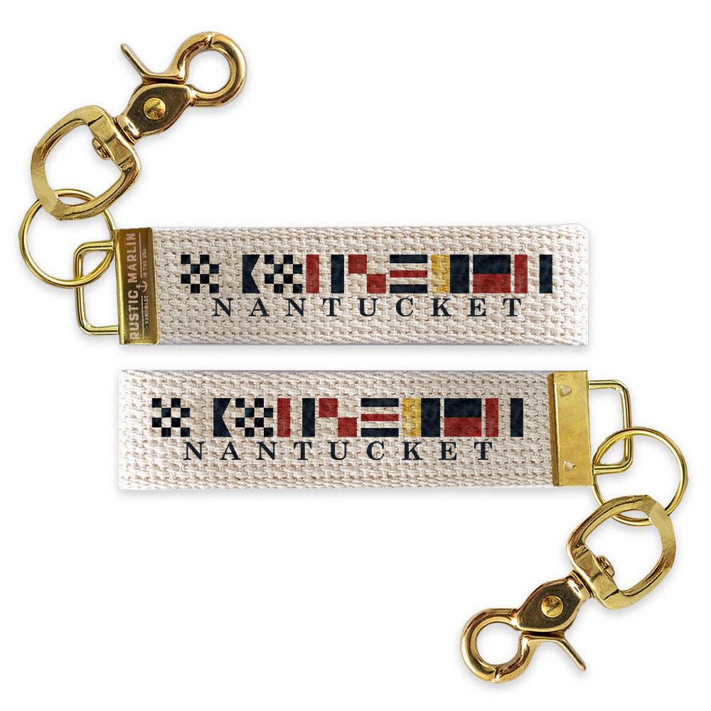 Nautical Flag Nantucket Keychain