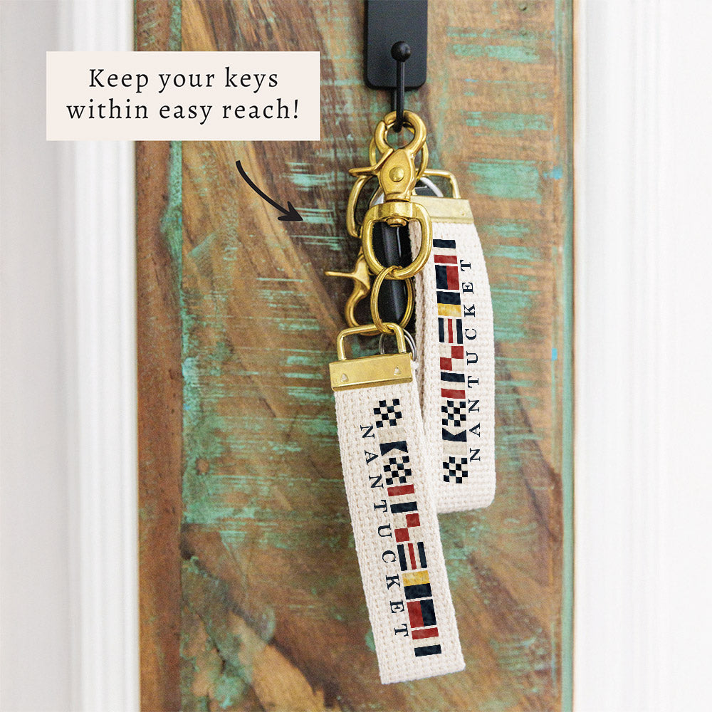 Nautical Flag Nantucket Keychain