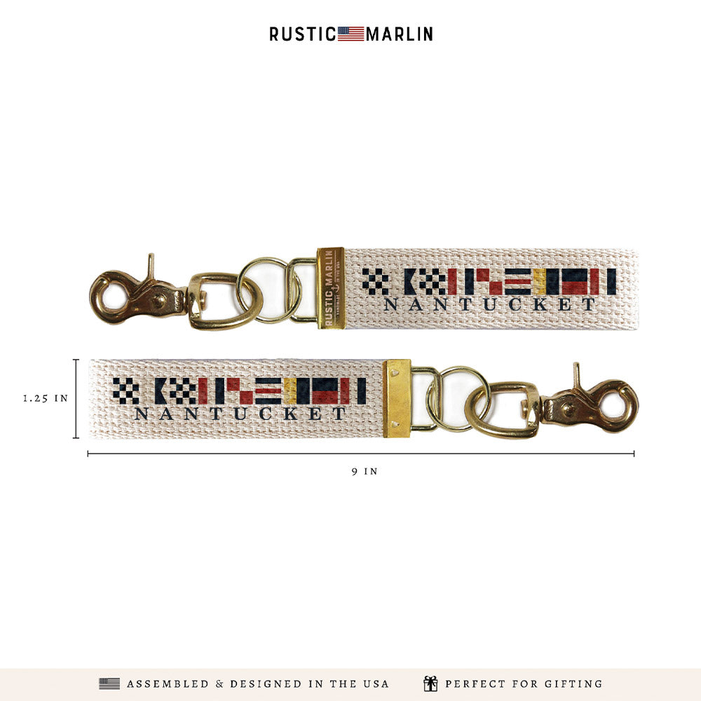 Nautical Flag Nantucket Keychain