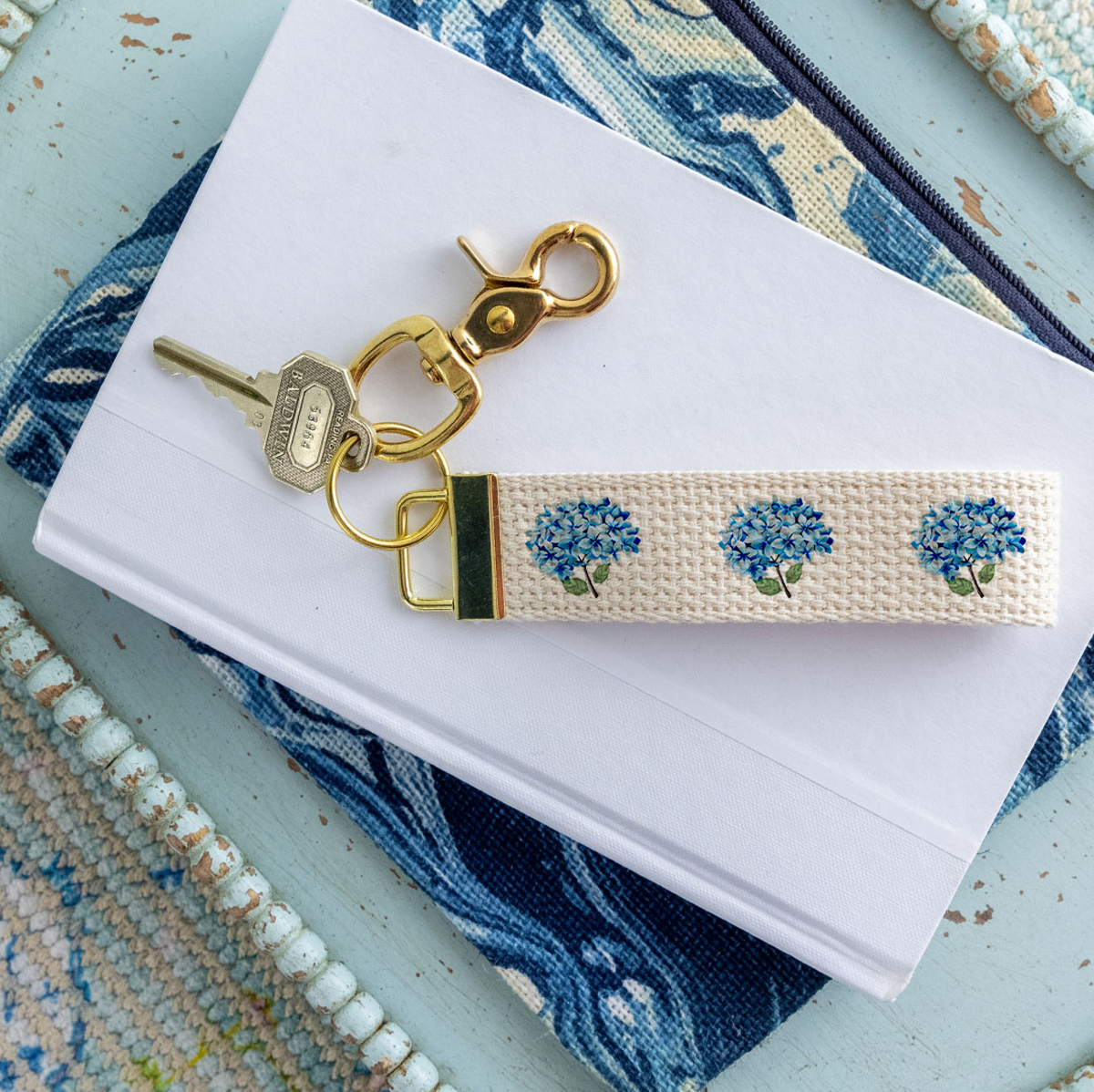 Endless Summer Hydrangea Keychain