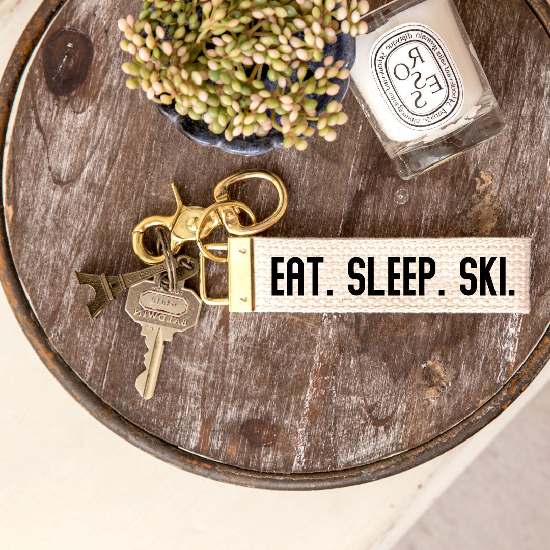 Eat Sleep Ski Keychain