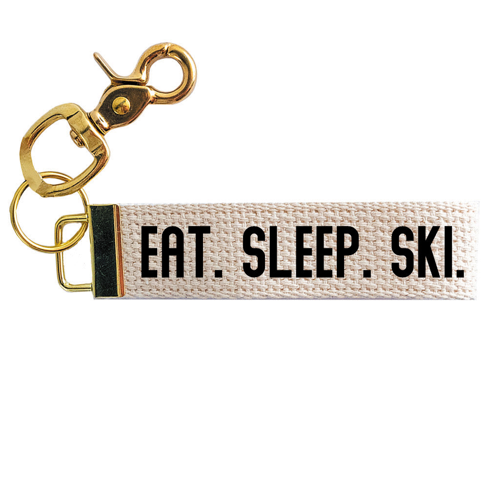Eat Sleep Ski Keychain