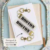 Boston Black Keychain