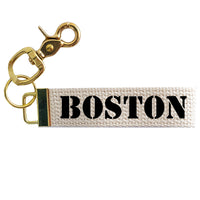 Black Boston Keychain