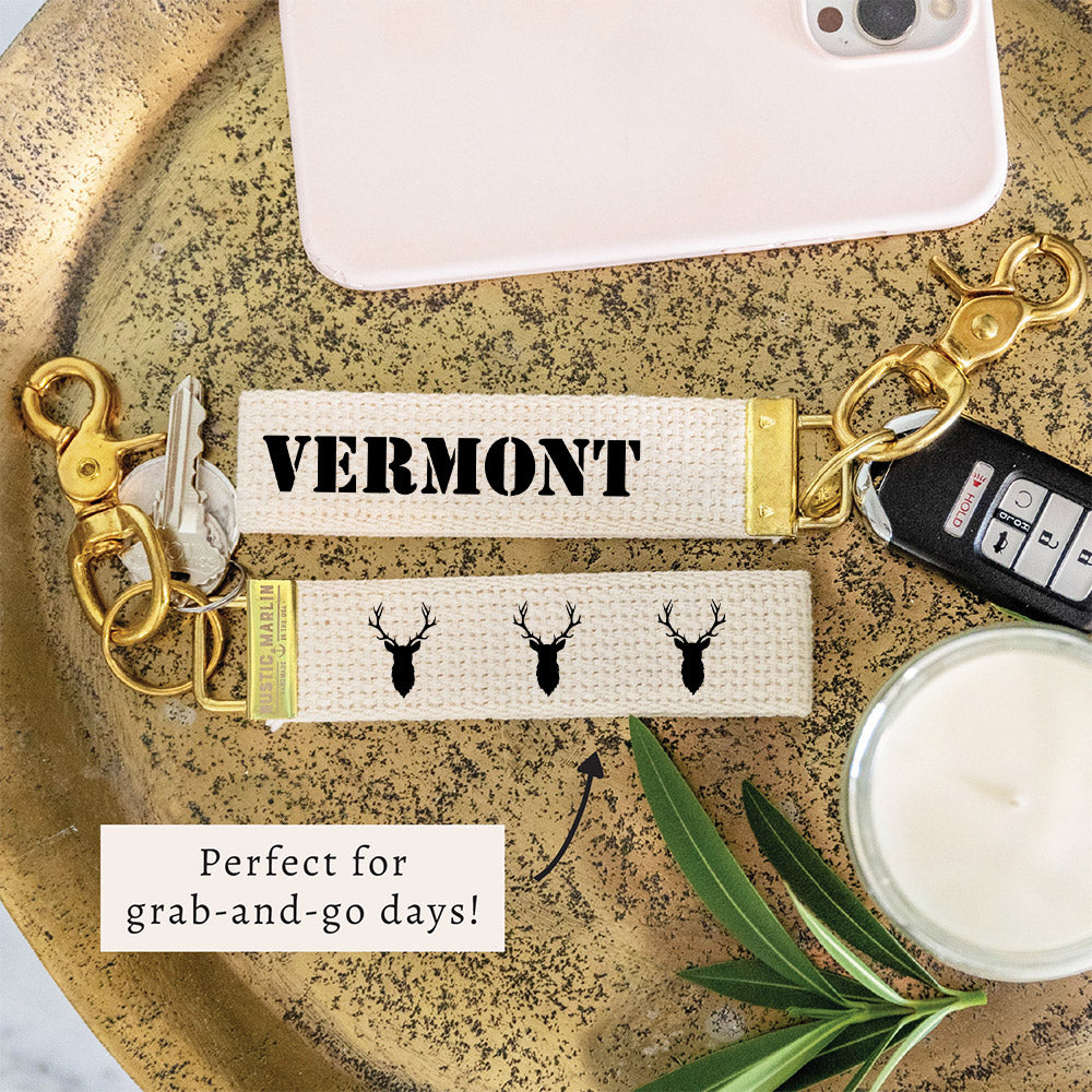Stag Deer Personalized Keychain
