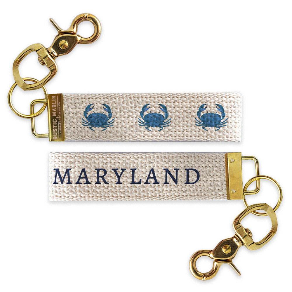 Blue Crab Personalized Keychain