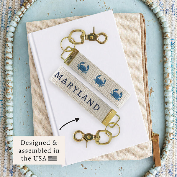 Blue Crab Personalized Keychain