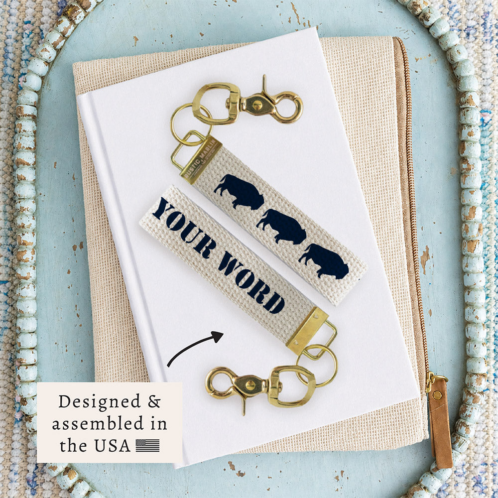 Buffalo Personalized Keychain