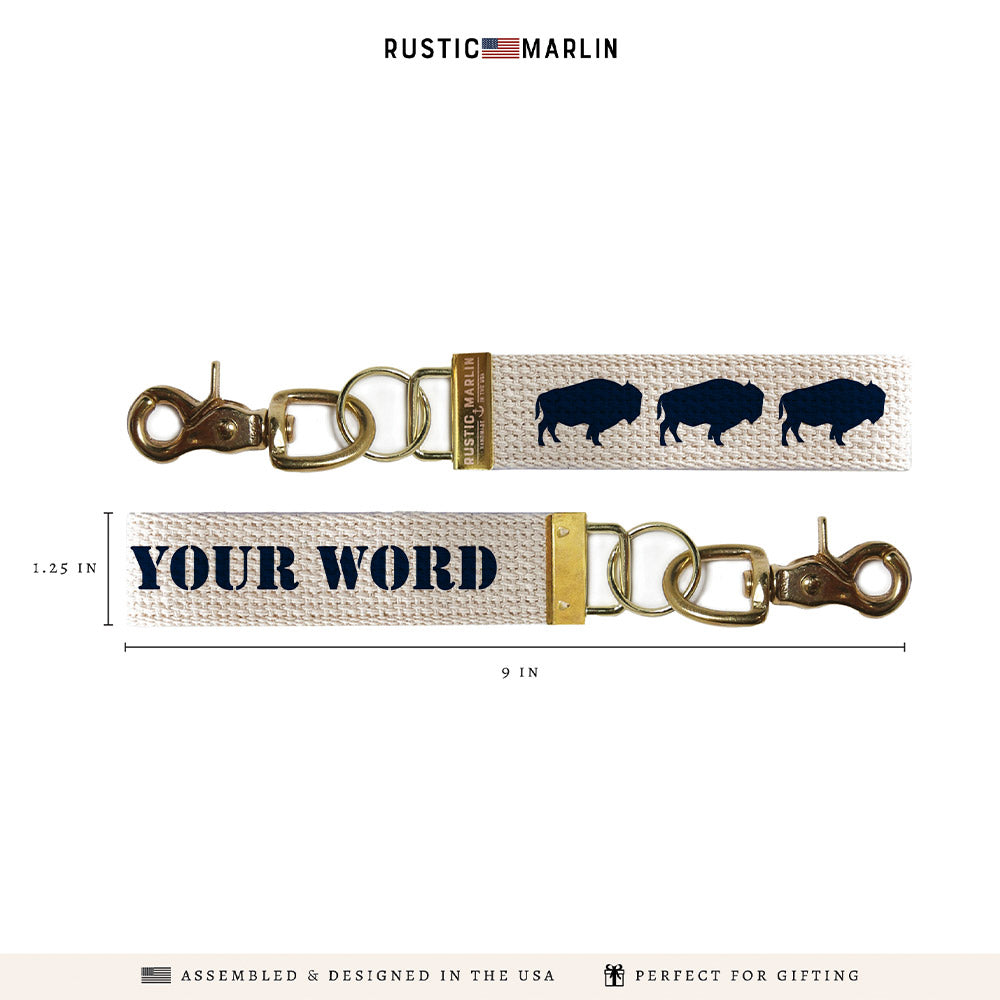 Buffalo Personalized Keychain