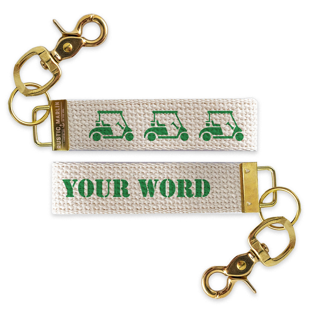 Golf Cart Personalized Keychain