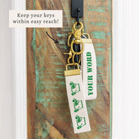 Golf Cart Grass Personalized Keychain