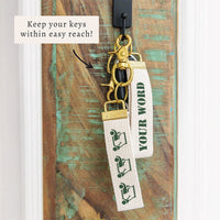 Golf Cart Fern Personalized Keychain