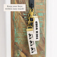 Golf Cart Black Personalized Keychain