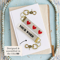 Hearts Personalized Keychain