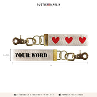 Hearts Personalized Keychain