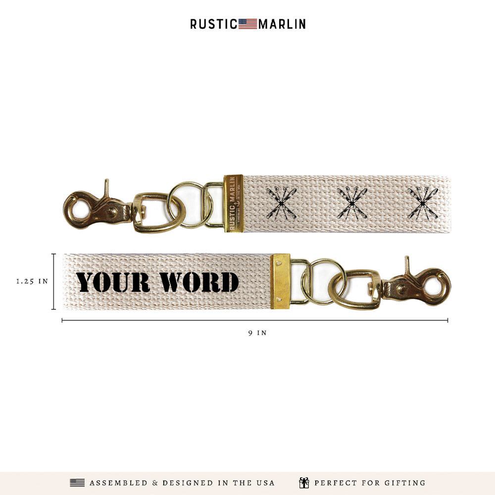 Skis Personalized Keychains