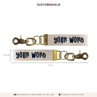 Playful Navy Personalized Keychain