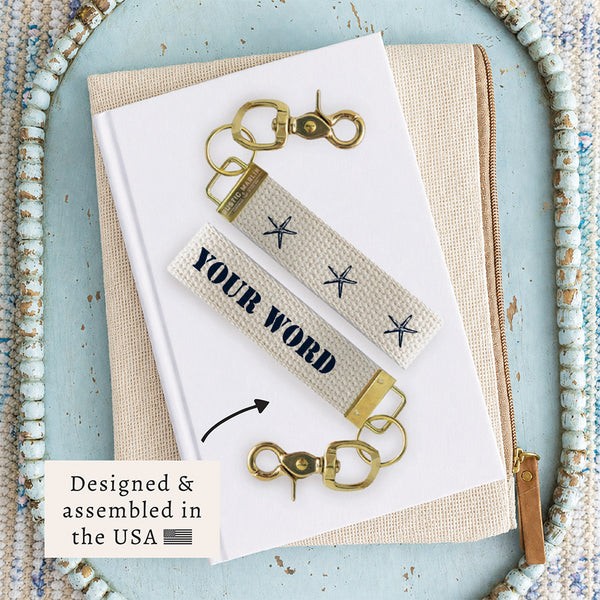 Starfish Navy Personalized Keychain