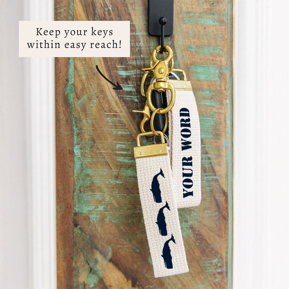 Whales Personalized Keychains