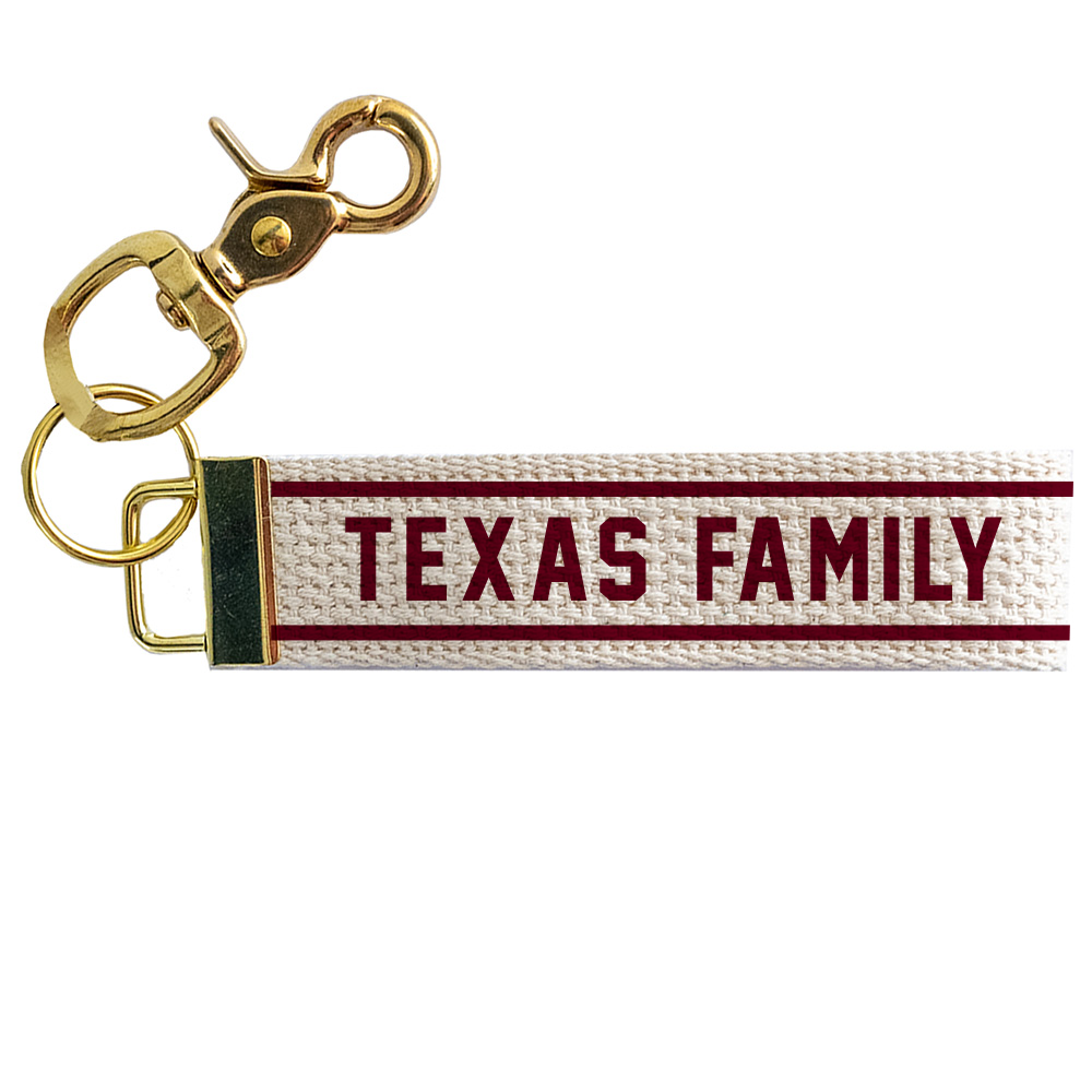 Collegiate Stripe Personalized Keychain