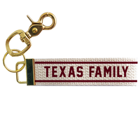 Collegiate Stripe Personalized Keychain