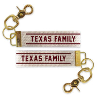 Collegiate Stripe Personalized Keychain