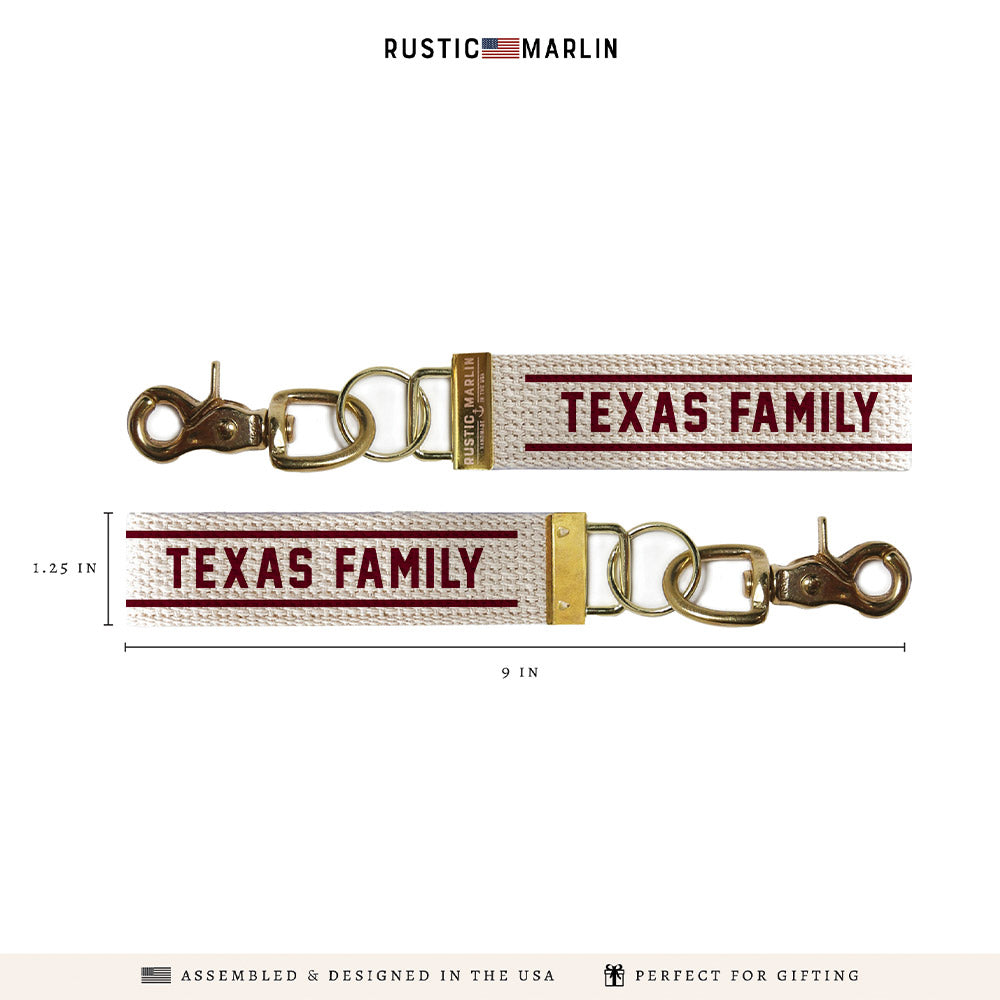 Collegiate Stripe Personalized Keychain