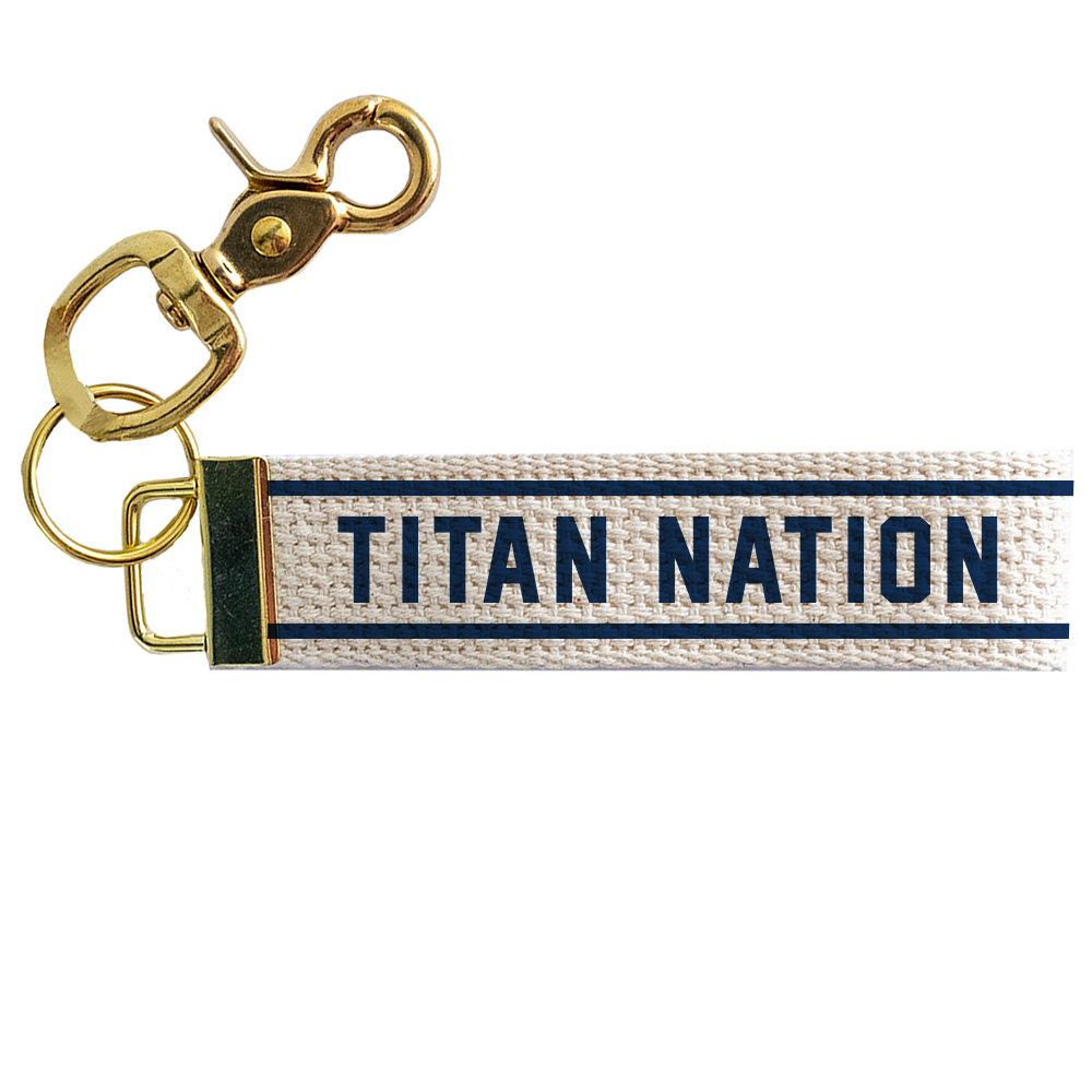 Collegiate Stripe Personalized Keychain
