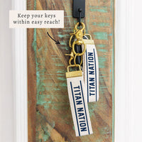 Collegiate Stripe Personalized Keychain