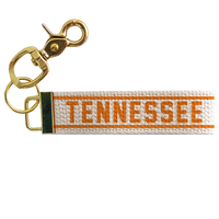 Collegiate Stripe Personalized Keychain