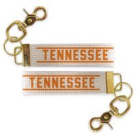 Collegiate Stripe Personalized Keychain
