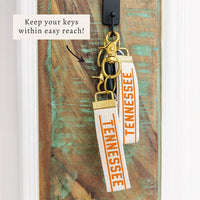 Collegiate Stripe Personalized Keychain