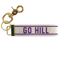Collegiate Stripe Personalized Keychain