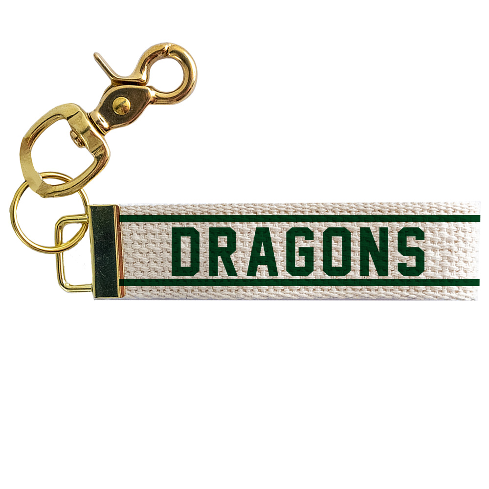 Collegiate Stripe Personalized Keychain