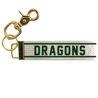 Collegiate Stripe Personalized Keychain