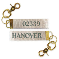 Bold Serif Personalized Keychain - Fog