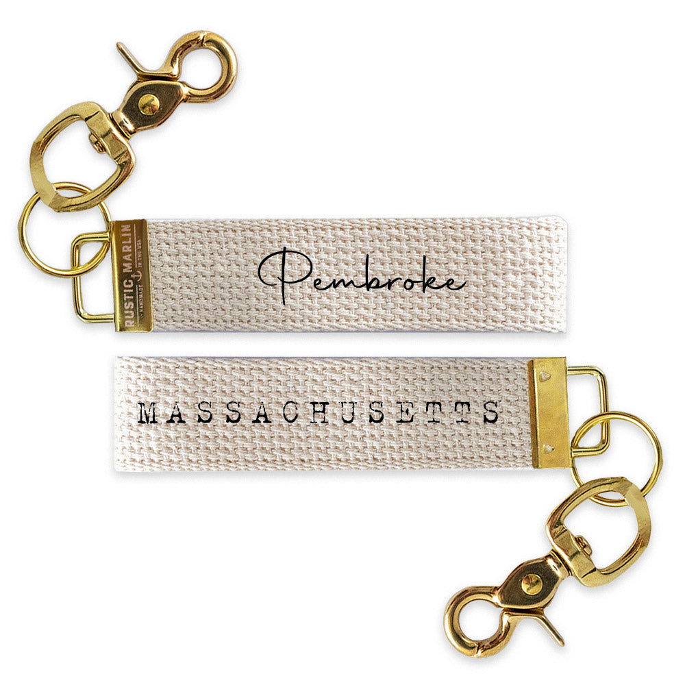 Script Typewriter Personalized Keychain