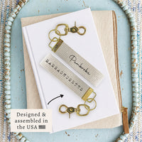 Script Typewriter Personalized Keychain