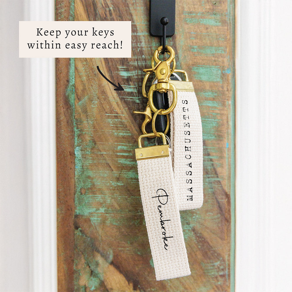 Script Typewriter Personalized Keychain