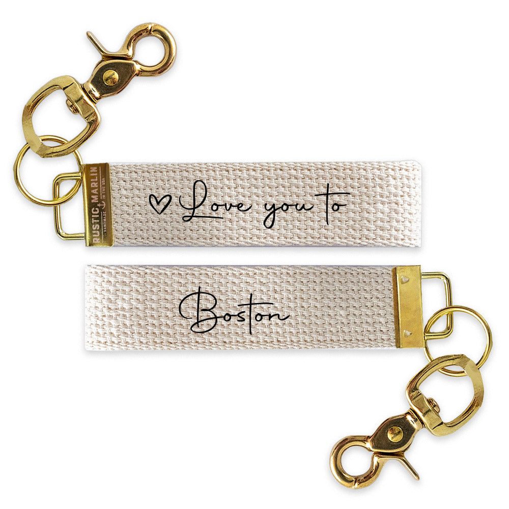 Heart Love You To Personalized Keychain