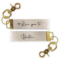 Heart Love You To Personalized Keychain
