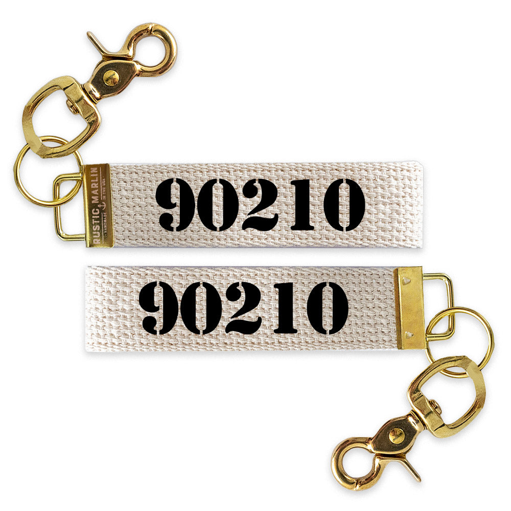 Zip Code Personalized Keychain – Rustic Marlin