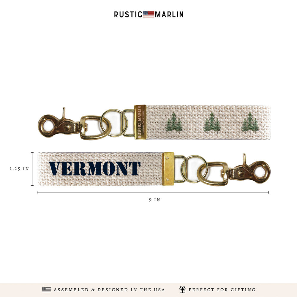 Pine Trees Personalized Keychain